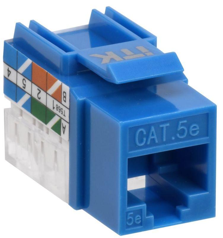 модуль keystone jack кат.5e utp 110 idc 90град. син. itk cs1-1c5eu-11-03 от BTSprom.by