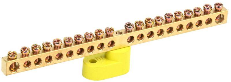 шина pe "земля" шни-6х9-20-у1-ж на одном угловом изоляторе iek ynn10-69-20c1-k05 от BTSprom.by шина pe "земля" шни-6х9-20-у1-ж на одном угловом изоляторе iek ynn10-69-20c1-k05 от BTSprom.by