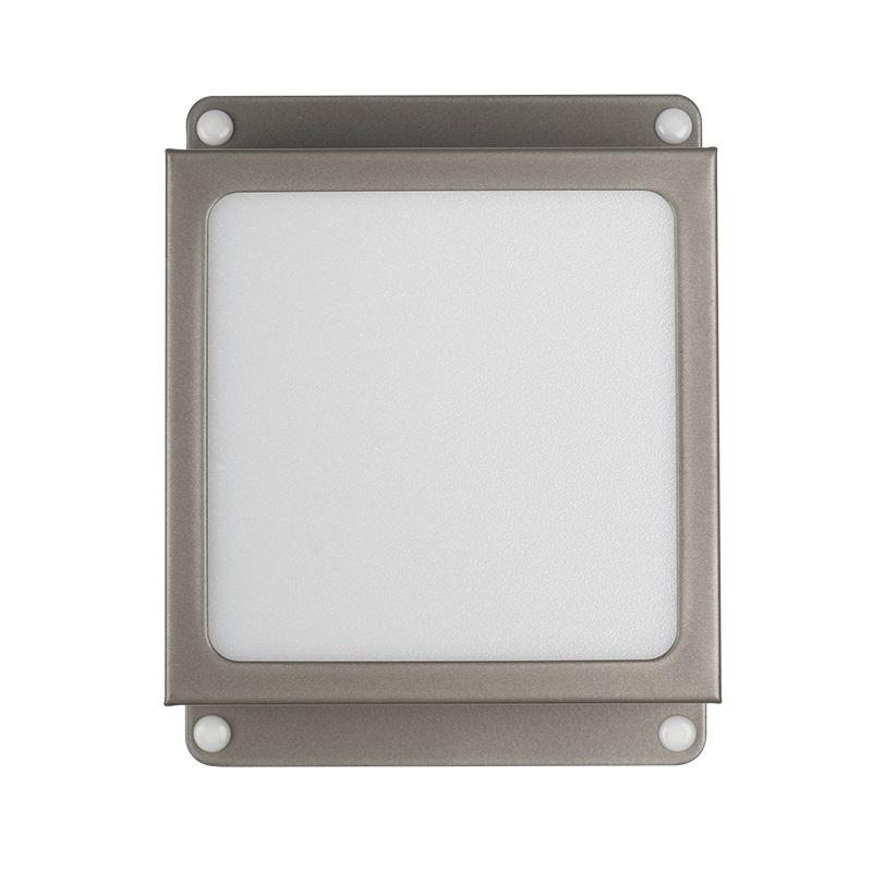 светильник светодиодный ppl 089/g opal 9вт 3000к ip40 grey грильято 100х100мм домино дво jazzway 5068988 от BTSprom.by