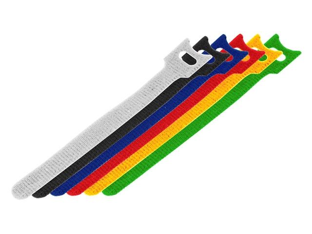 набор хомутов многоразовых на липучке 210 x 16 мм, цветная (упак. 12 шт)  rexant 07-7210 от BTSprom.by