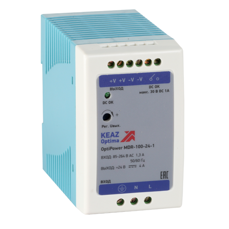 блок питания optipower mdr-100-24-1 кэаз 284542 от BTSprom.by