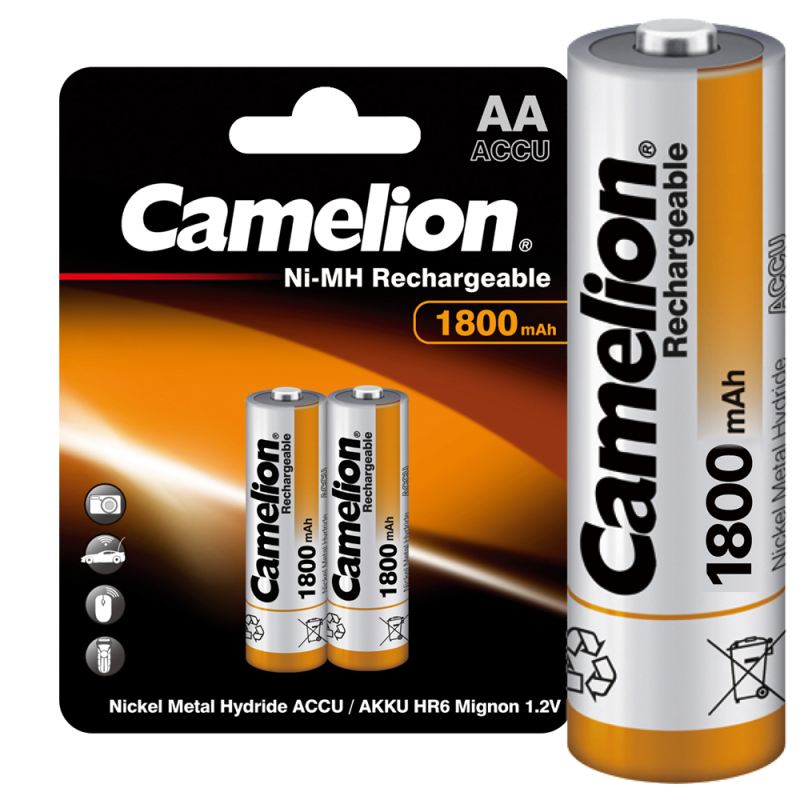 аккумулятор aa/r6 1800ма.ч ni-mn bp-2 металлик (блист.2шт) camelion 3001 от BTSprom.by