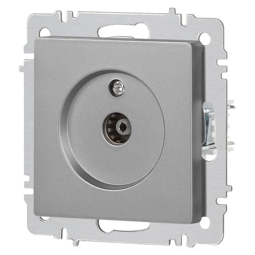  Розетка телевизионная одиночная TV СП Accent 6-301-03 IP20 алюм. Intro Б0063607 фото в каталоге от BTSprom.by