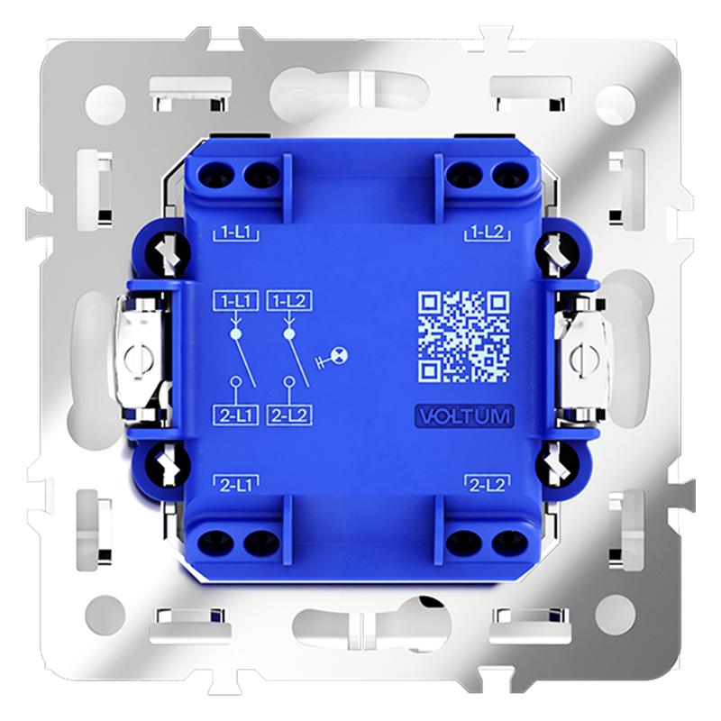  Выключатель 2-кл. СП S70 10А с подсветкой механизм кашемир Voltum VLS020203 фото в каталоге от BTSprom.by