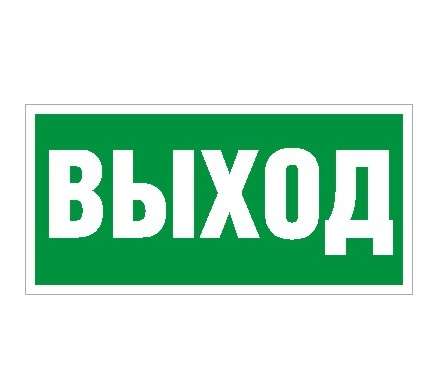 пиктограмма "выход" пэу 010 240х125 рс-m (уп.2шт) ст 2502000050 от BTSprom.by