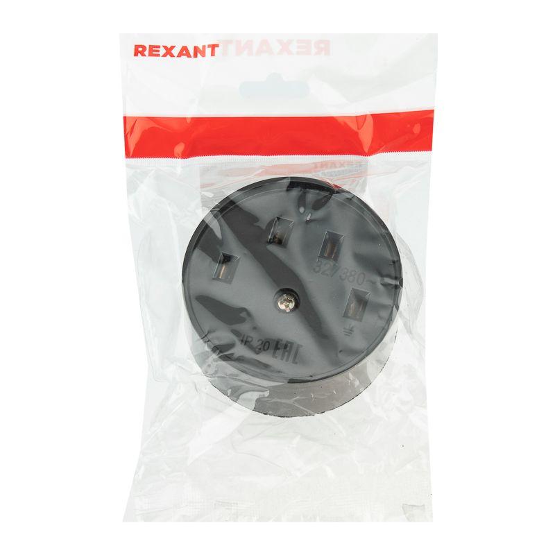  Розетка РШ для электрической плиты 32А 380В 3Р+РЕ (ОУ) черн. Rexant 11-8525 фото в каталоге от BTSprom.by
