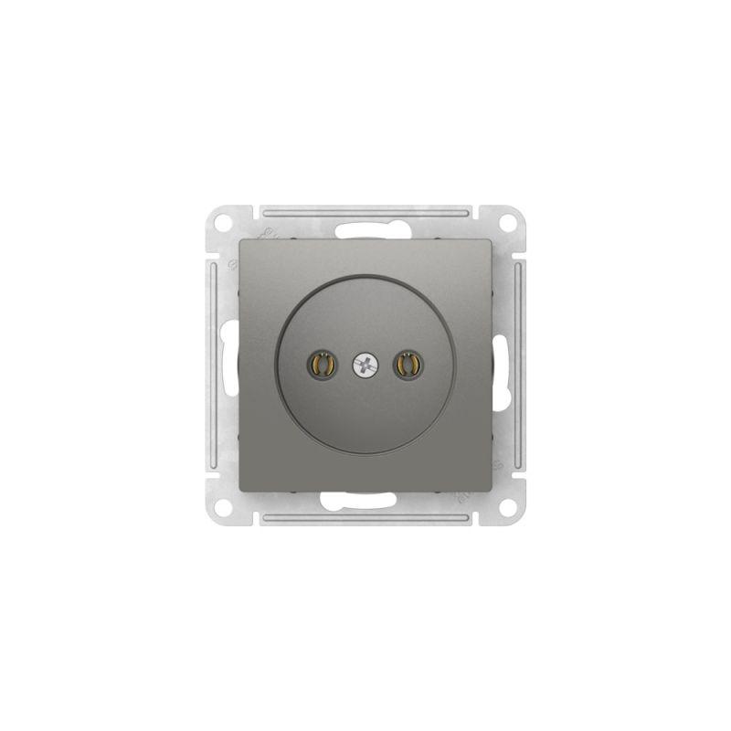  Розетка AtlasDesign 16А без заземл. без шторок быстрозажим. клем. механизм сталь SE ATN000941S фото в каталоге от BTSprom.by