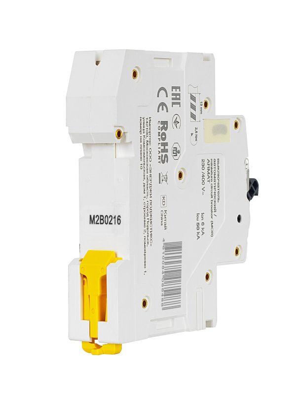 Выключатель автоматический модульный 1п B 2А M06N ARMAT IEK AR-M06N-1-B002 фото в каталоге от BTSprom.by