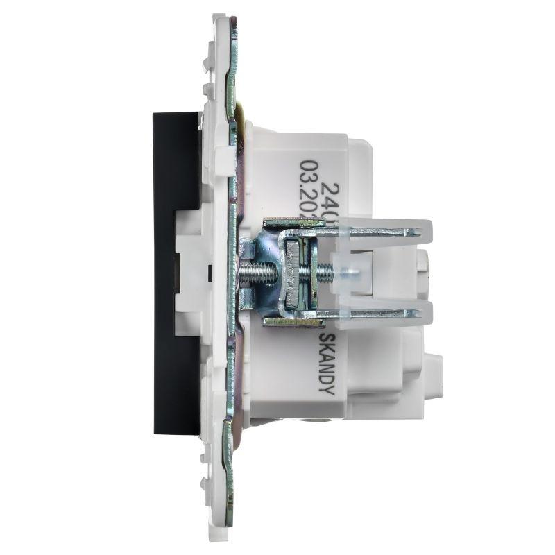  Розетка SKANDY 16А с заземл. защ. шторки SK-R04G графит IEK SK-R14-16-K53 фото в каталоге от BTSprom.by
