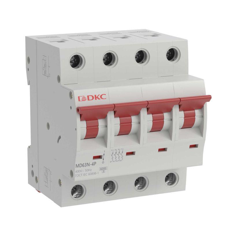 выключатель автоматический модульный 4п d 2а 6ка yon max md63n 3dkc md63n-4pd32 от BTSprom.by