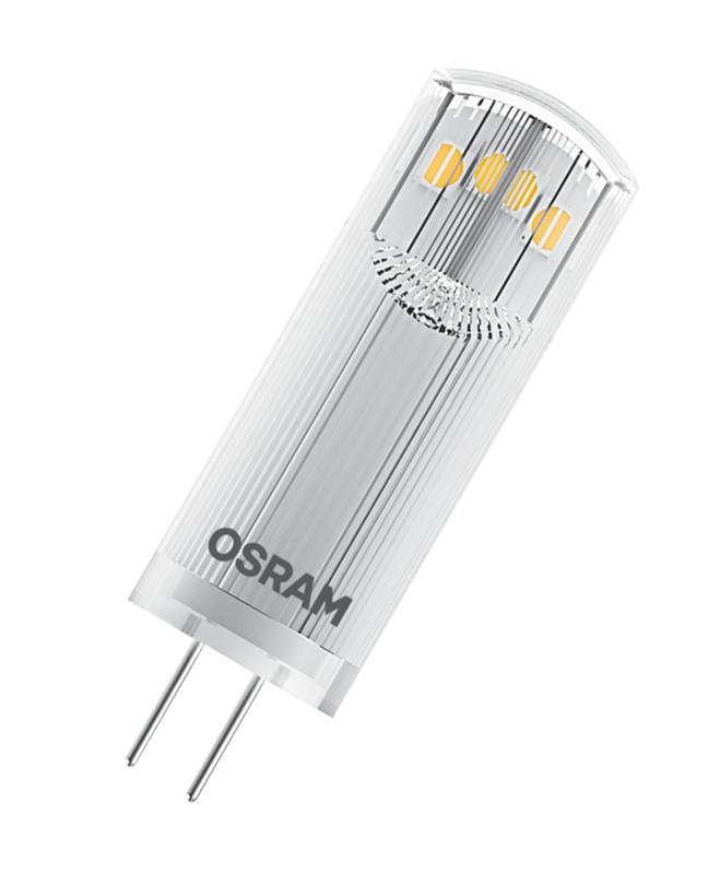 лампа светодиодная led star 200лм 1.8вт 2700к тепл. бел. g4 pin угол пучка 300град. 12в (замена 20вт) прозр. пластик osram 4058075431966 от BTSprom.by