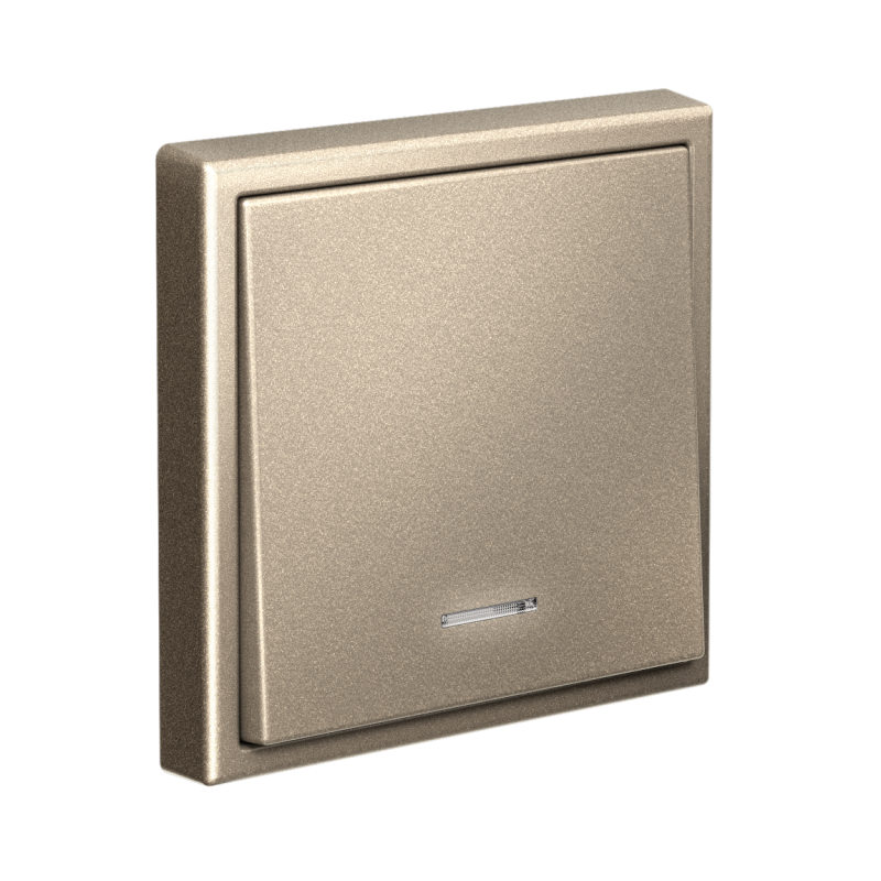  Выключатель 1-кл. ArtGallery (сх. 1а) 10AX с подсветкой механизм шампань SE GAL000513 фото в каталоге от BTSprom.by