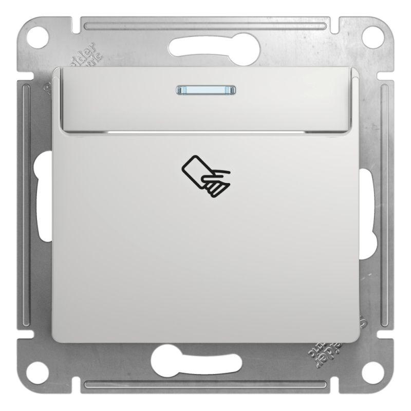 выключатель карточный 1-кл. 1мод. сп glossa 10а ip20 (сх. 6) механизм алюм. se gsl000369 от BTSprom.by