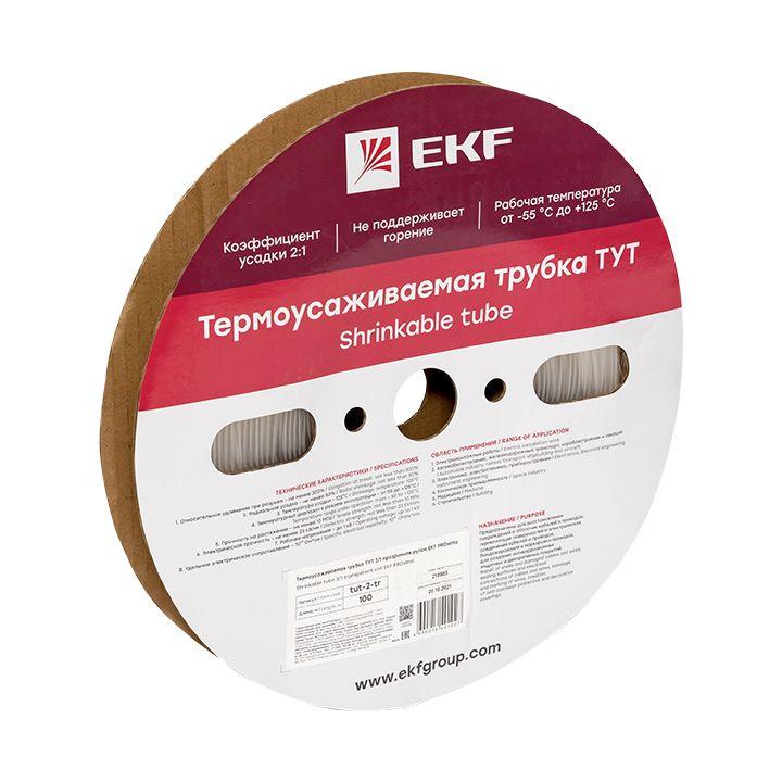 трубка термоусадочная тут 2/1 прозр. (уп.100м) proxima ekf tut-2-tr от BTSprom.by