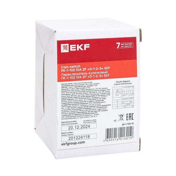  Переключатель кулачковый ПК-1-102 2п 10А "0-1-2-3" EKF pk-1-102-10 фото в каталоге от BTSprom.by