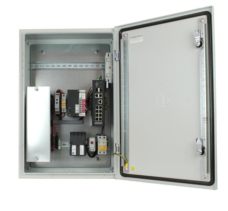 коммутатор уличный управляемый (l2+) os-46tb1(sw-80822/ilr) на 12 портов с термостабил. и резерв. питанием на базе уличн. станции osnovo os-46tb1 osnovo 13732 от BTSprom.by