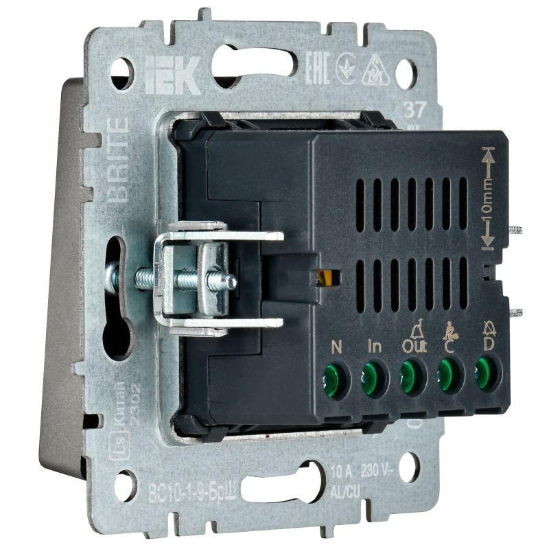  Кнопка звонка BRITE 10А ВС10-1-9-БрС для отелей с индик. механизм сталь IEK BR-V14-2-10-K46 фото в каталоге от BTSprom.by