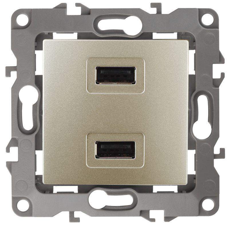 устройство зарядное usb 12-4110-04 5в-2100ма шампань эра б0027494 от BTSprom.by