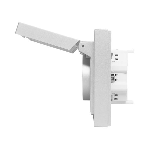  Розетка 2-м СП Эпика 16А IP44 с заземл. защ. шторки с рамкой с крышками механизм алюм. EKF UP1-SOA-211-44 фото в каталоге от BTSprom.by