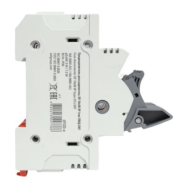  Предохранитель-разъединитель DF 10х38 3п (тип ПВЦ) EKF df103-e фото в каталоге от BTSprom.by