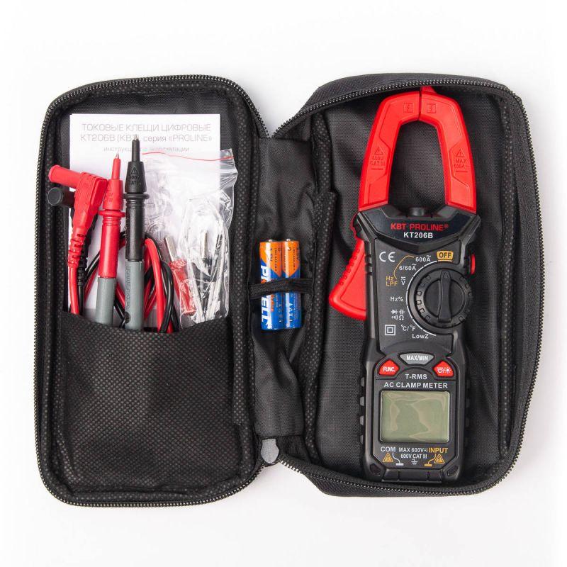  Клещи токовые цифровые "PROLINE" KT 206B КВТ 79130 фото в каталоге от BTSprom.by
