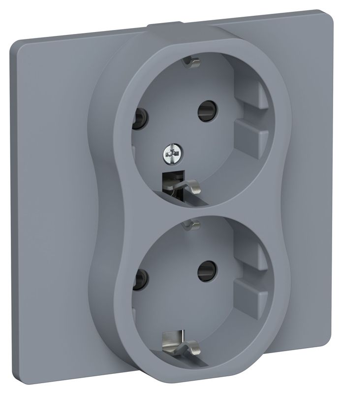 розетка 2-м сп flite рсш12-1-к-флм 16а с заземл. с защ. шторками безвинтовое крепление в сборе механизм маренго iek fi-r24c-16-1-k35 от BTSprom.by