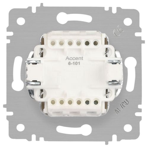  Выключатель 1-кл. СП Accent 6-101-03 10А IP20 250В AL/CU алюм. Intro Б0063437 фото в каталоге от BTSprom.by