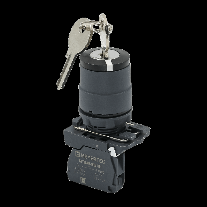 переключатель с ключом на 2 полож. с фиксацией 2 выемки 1no ip65 mtb5-ag41 пластик овен 144979 от BTSprom.by