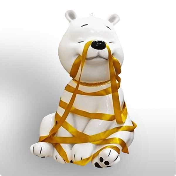 декоративная объемная фигура медведь «полярный-4» 120 см от BTSprom.by