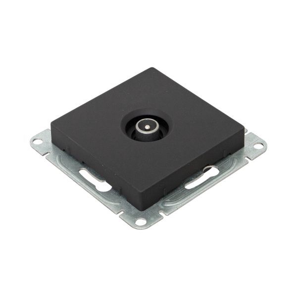  Розетка телевизионная проходная TV СП Эпика механизм черн. EKF UP1-SOB-TV-2 фото в каталоге от BTSprom.by