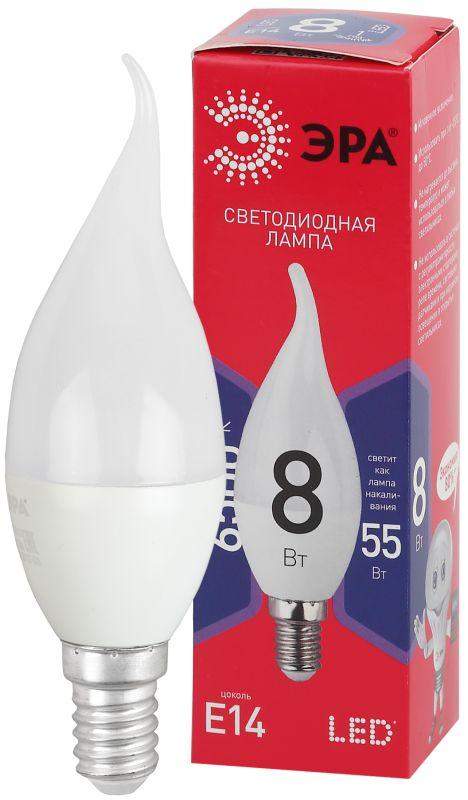 лампа светодиодная red line led bxs-8w-865-e14 r 8вт bxs свеча на ветру 6500к холод. бел. e14 эра б0045345 от BTSprom.by