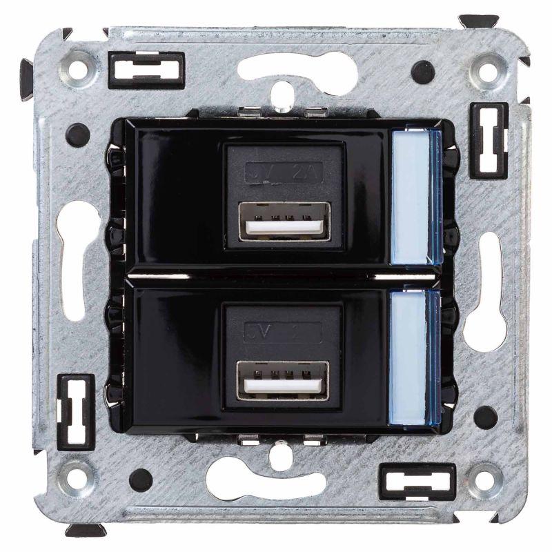 устройство зарядное usb сп avanti "черный квадрат" dkc 4402543 от BTSprom.by