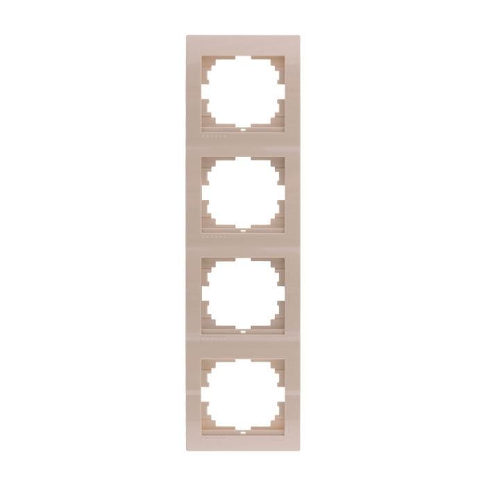 рамка 4-м deriy вертикал. крем. lezard 702-0300-154 от BTSprom.by