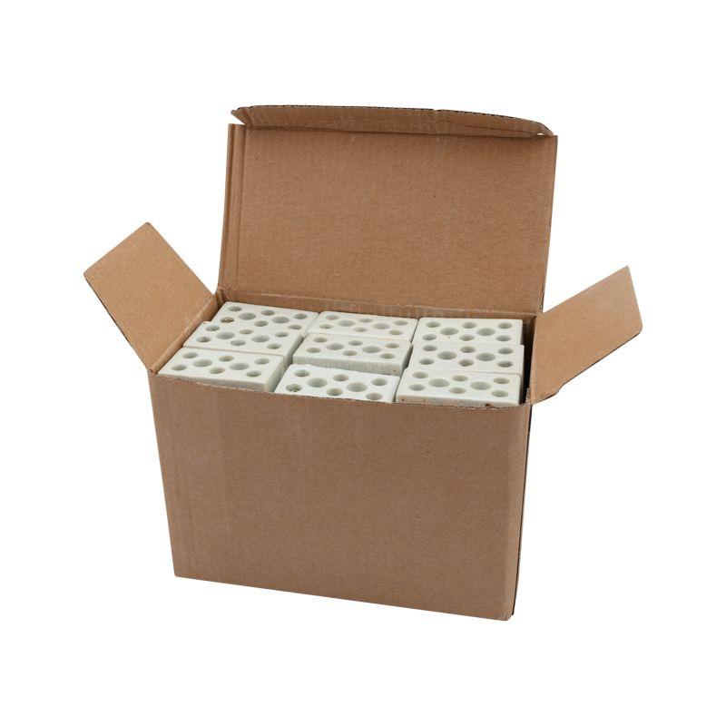  Клемма керамическая винтовая 16кв.мм 3 пары контактов с крепежным отверстием (уп.45шт) Rexant 07-6228 фото в каталоге от BTSprom.by