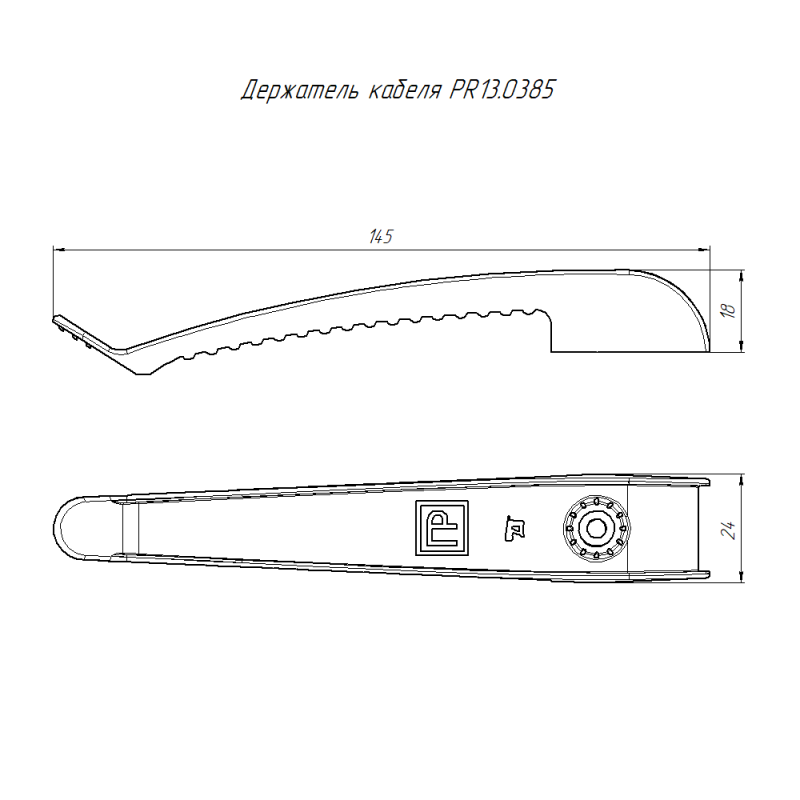  Держатель кабеля односторонний для прямого монтажа бел. (уп.20шт) Промрукав PR13.0385 фото в каталоге от BTSprom.by