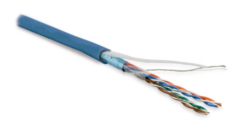 кабель витая пара f/utp кат.5e 4 пары 26 awg мж patch экран-фольга lszh нг(с)-hf -20град.c-+75град.c futp4-c5e-p26-in-lszh-bl-100 син. (уп.100м) hyperline 243625 от BTSprom.by