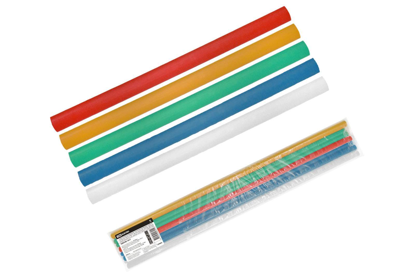 трубки термоусаживаемые, клеевые, набор 5 цветов по 2 шт. тткнг(3:1)-25,4/8,5 tdm от BTSprom.by