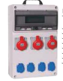 корпус промышленного щита с розетками (3х3p+n+t 32а/380в+3х2p 16а) пластик cetinkaya pano cp6074 от BTSprom.by