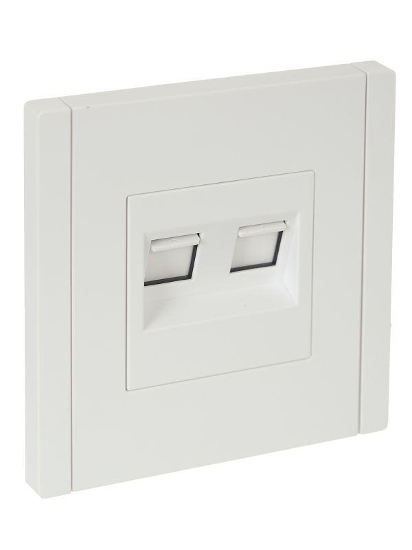 розетка 2-м rj11+rj45 кат.5e forte&piano fp235 бел. iek fp-kt20-o-1-k01 от BTSprom.by