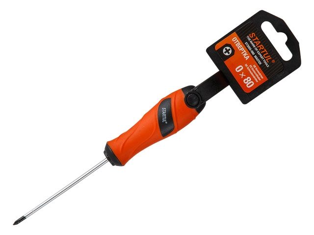отвертка "+" №0  80мм ph startul master (st3055-080) (крестовая phillips) st3055-080 от BTSprom.by