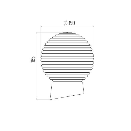 Светильник НБП 01-60-004 с наклонным основанием Гранат стекло IP20 E27 max 60Вт D150 шар ЭРА Б0052009 фото в каталоге от BTSprom.by