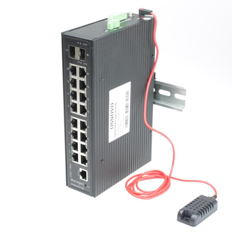 коммутатор промышленный управляемый (l2+) hi poe sw-81602/ils(port 90вт 600вт) gigabit ethernet на 16ge poe + 2ge sfp порта с функцией мониторинга температуры/ влажности/ osnovo 13961 от BTSprom.by