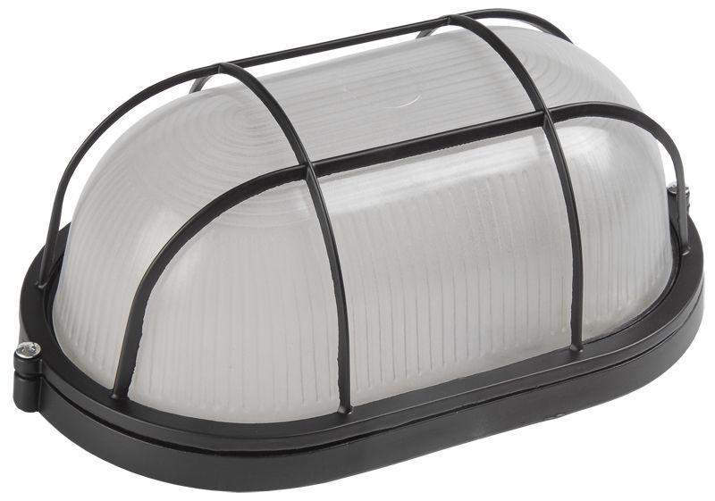 светильник нпп 1202 100вт e27 ip54 черн. овал с решеткой iek lnpp0-1202-1-100-k02 от BTSprom.by