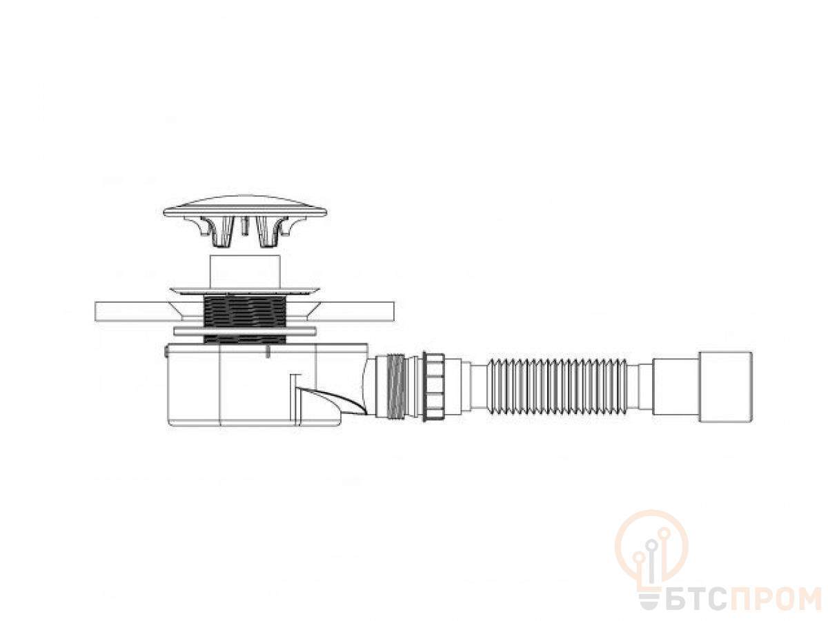  Сифон для душевого поддона, выход гибкая труба BAKIMAY фото в каталоге от BTSprom.by