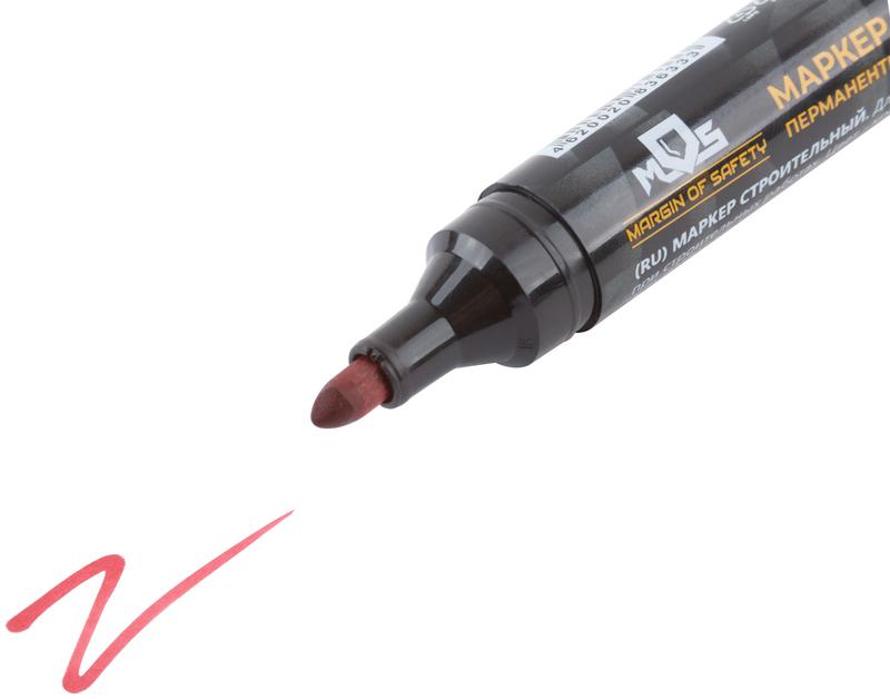  Маркер перманентный строительный красн. MOS 04368М фото в каталоге от BTSprom.by