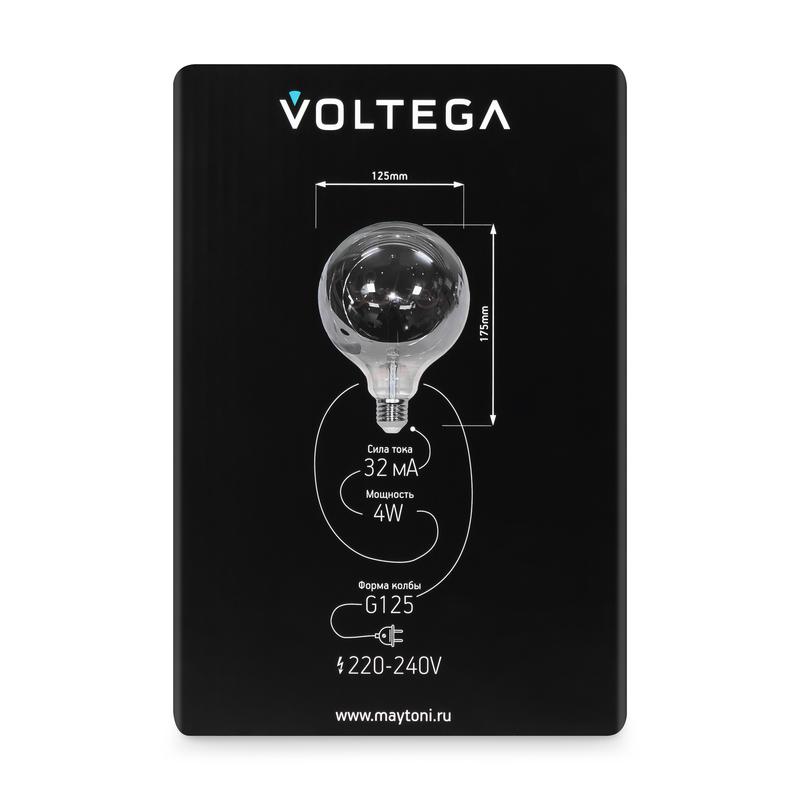 Лампа светодиодная филаментная Loft 271 G125 4Вт 3000К E27 Voltega 8523 фото в каталоге от BTSprom.by