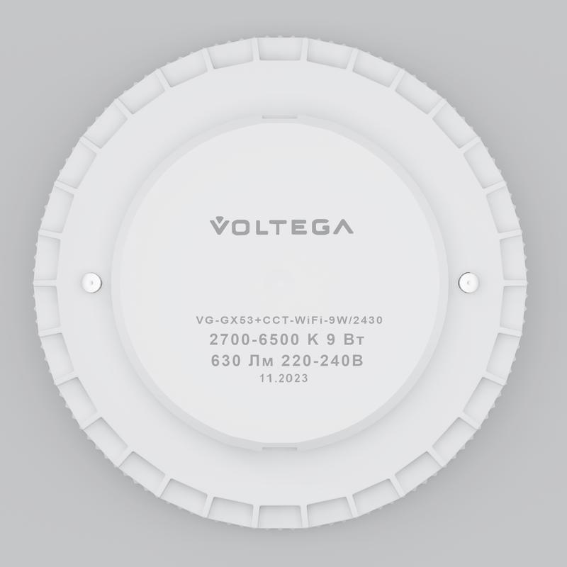 Лампа светодиодная Wi-Fi GX53 9Вт 2700К-6500К DIM Voltega 2430 фото в каталоге от BTSprom.by