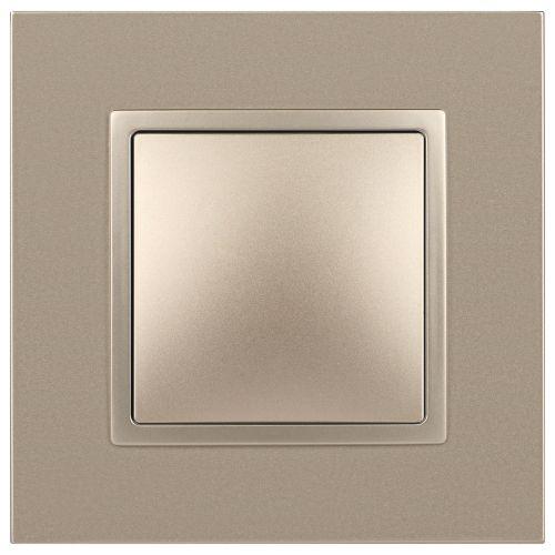  Кнопка 10АХ-250В Elegance шампань 14-1111-04 ЭРА Б0047865 фото в каталоге от BTSprom.by