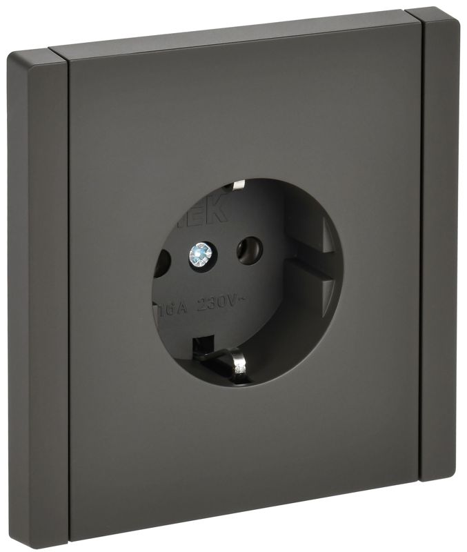 розетка сп forte&piano fp316 16а с заземл. без защ. шторок винт. крепл. сер. iek fp-r11-16-k03 от BTSprom.by