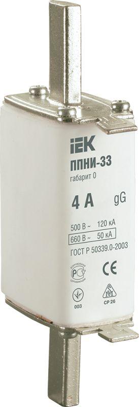 вставка плавкая ппни-33 4а габарит 0 iek dpp20-004 от BTSprom.by